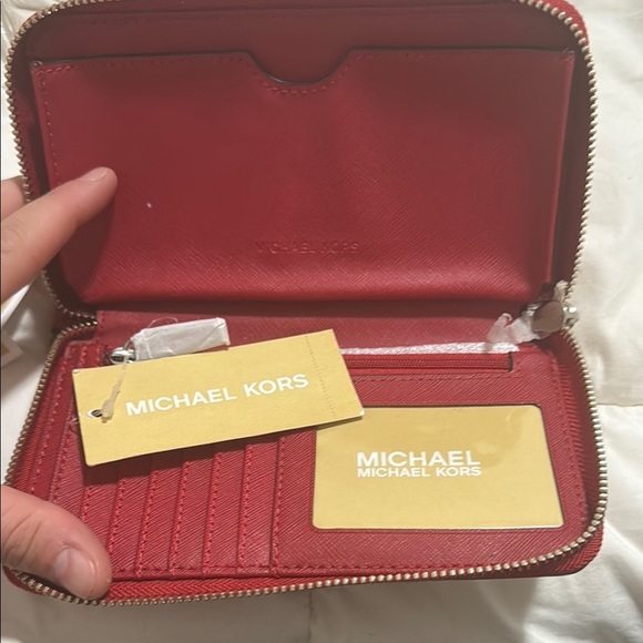 Michael Kors Red Leather Wallet - Picture 2 of 7